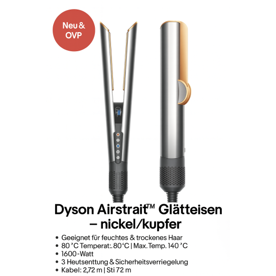 Dyson Airstrait nickel/kupfer Dyson Airstrait nickel/kupfer