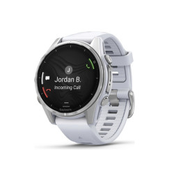 Garmin fenix® 8 43mm AMOLED Steinweiss/SilberSilikon-Armband