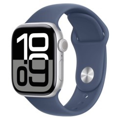 Apple Watch Series 10 GPS 42mm Aluminium Silber Sportarmband Denim S/M Apple Watch Series 10 GPS 42mm Aluminium Silber Sportarmband Denim S/M