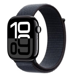 Apple Watch Series 10 GPS 46mm Aluminium Diamantschwarz Sport Loop Tinte