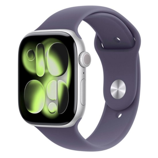 Apple Watch Series 11 5G 46mm Aluminium Silver Sport Band Purple Fog M/L