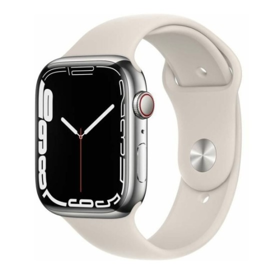Apple Watch Series 7 4G 45mm Edelstahl Sportarmband Polarstern