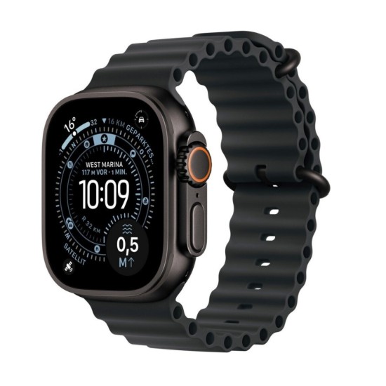 Apple Watch Ultra 3 Titanium Black Ocean Band Black