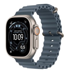 Apple Watch Ultra 3 Titanium Natural Ocean Band Anchor Blue Apple Watch Ultra 3 Titanium Natural Ocean Band Anchor Blue