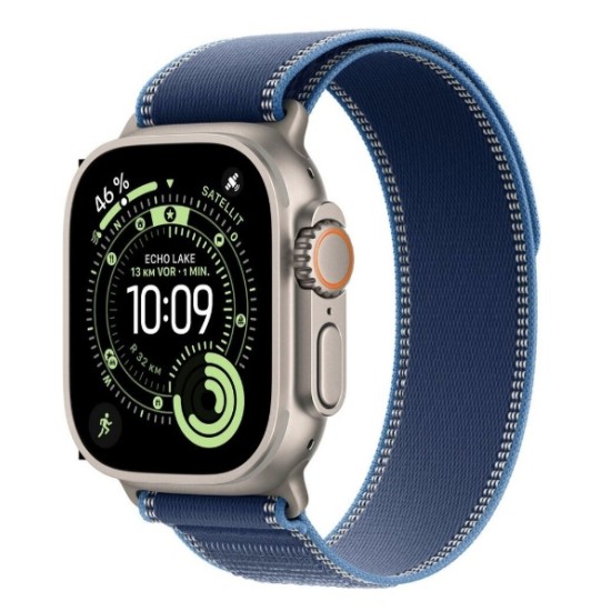 Apple Watch Ultra 3 Titanium Natural Trail Loop Blue/Bright Blue M/L