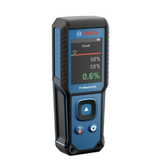 BOSCH GMM 1-15 Feuchtemessgerät, Materialfeuchtemesser Feuchtigkeitsmesser Holz Baustoffe, kontrastreiches LCD, IP65