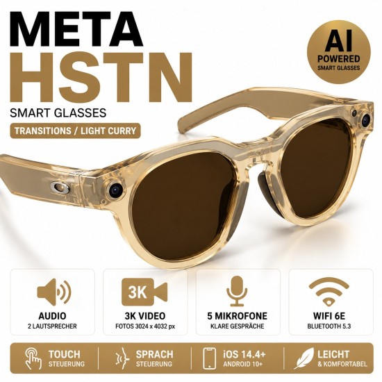 OAKLEY META AI HSTN Sonnenbrille transitions/light curry OAKLEY META AI HSTN Sonnenbrille transitions/light curry