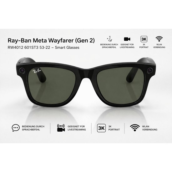 Ray-Ban Meta Wayfarer (Gen 2) RW4012 601ST3 53-22 - Smart Glasses