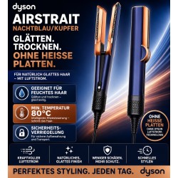 Dyson Airstrait Nachtblau/Kupfer geeignet für feuchtes Haar 