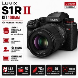 Panasonic Lumix DC-S1R II Kit 100mm Vollformat  44,3 Megapixel  Full HD 