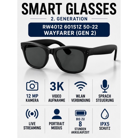 Ray-Ban Meta Wayfarer (Gen 2) RW4012 601S1Z 50-22