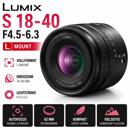Panasonic Lumix S 18-40mm f4.5-6.3 Panasonic Lumix S 18-40mm f4.5-6.3