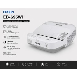 Epson EB-695Wi 1.280 x 800 Pixel  100 Zoll  3.500 Ansi-Lumen