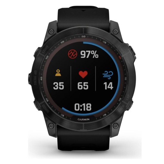 Garmin fēnix® 7X Sapphire Solar Black Titanium with black band