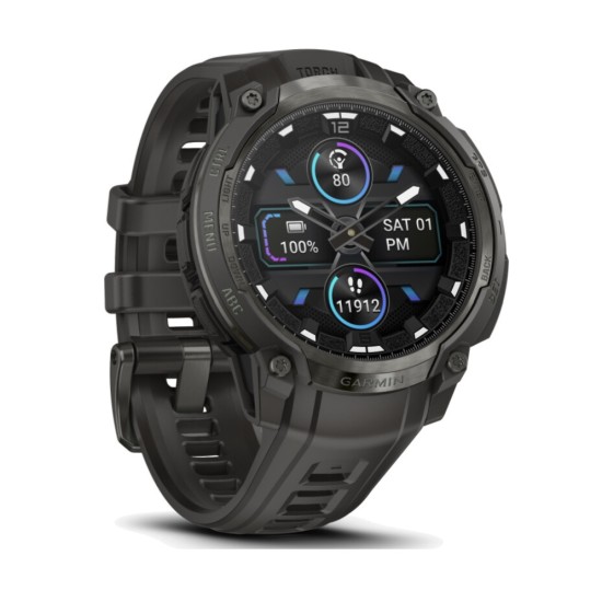 Garmin Instinct Crossover AMOLED Anthrazitgrau GPS  Unisex  Silikon Armband