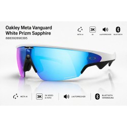 Oakley Meta Vanguard Fahr­rad­bril­le Prizm Sapphi­re/ Weiß
