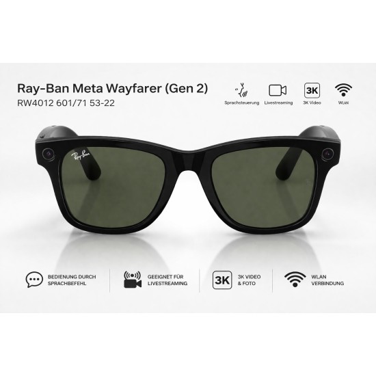 Ray-Ban Meta Wayfarer (Gen 2) RW4012 601/71 53-22