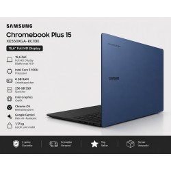 Samsung Chromebook Plus 15 15,6 Zoll  Full HD  Bildformat 16:9  Intel Core 3 100U  8 GB RAM  256 GB