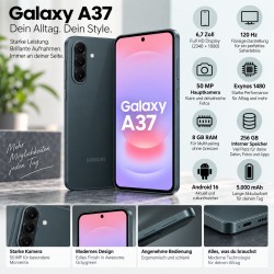 Samsung Galaxy A37 8GB 256GB Awesome Graygreen 6,7 Zoll Full HD 120 Hz 50 MP Samsung Galaxy A37 8GB 256GB Awesome Graygreen 6,7 Zoll Full HD 120 Hz 50 MP