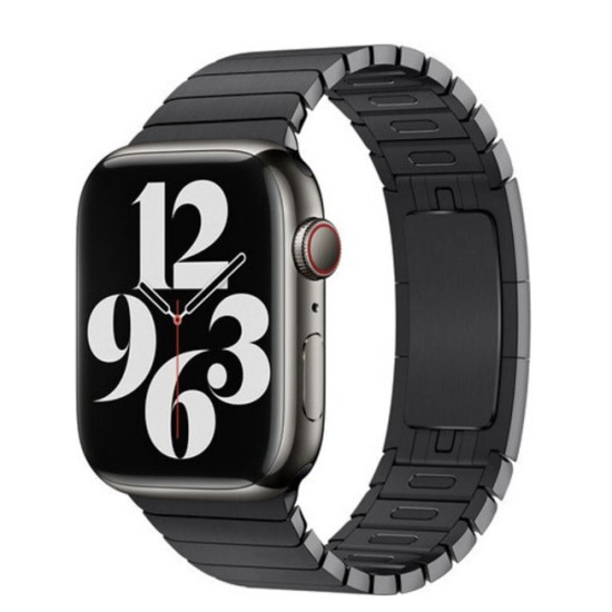 Apple Watch Series 9 4G 45mm Edelstahl Graphit Gliederarmband 44/42mm Schwarz