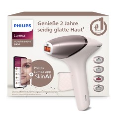 Philips Lumea IPL 9900 Series - IPL Geräte Haarentfernung für bis zu 2 Jahre seidig-glatte Haut¹ mit 4 Aufsätzen für Körper & Gesicht, kabellos, Alternative zur Laser-Haarentfernung (BRI951/00)