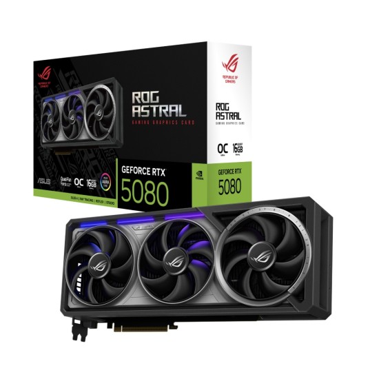 ASUS GeForce RTX 5080 ROG Astral OC 16 GB  GDDR7  256 Bit