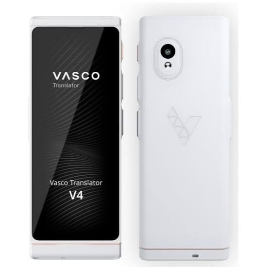 Vasco Translator V4 (Pearl White) – Mobiler KI-Sprachübersetzer